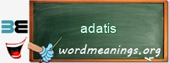 WordMeaning blackboard for adatis
